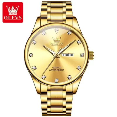 OLEVS 3612 Fashion Business Men's Watch Luxury Brand Dual Calendar Waterproof Luminous Watch Classic Original Quartz Men's Watch