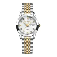 Poedagar 3076 small size female quartz watch stainless steel water proof week display Minimalist Casual wrist watch