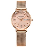 POEDAGAR 312 Women Watch Top Brand Luxury Ladies Girl Wristwatch Stainless Steel Bracelet Classic Date Week Female Clock