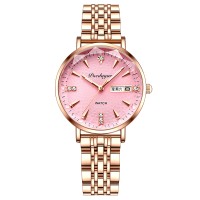 POEDAGAR 312 Women Watch Top Brand Luxury Ladies Girl Wristwatch Stainless Steel Bracelet Classic Date Week Female Clock