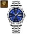 Poedagar 615 Top Brand Luxury Man Wristwatch Waterproof Luminous Date Week Men Watches Stainless Steel Quartz Men's Watch