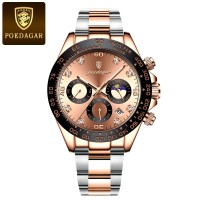 Poedagar 629 Sport Mens Watches Top Brand Luxury Chronograph Quartz Wristwatches Waterproof Military Men Watches