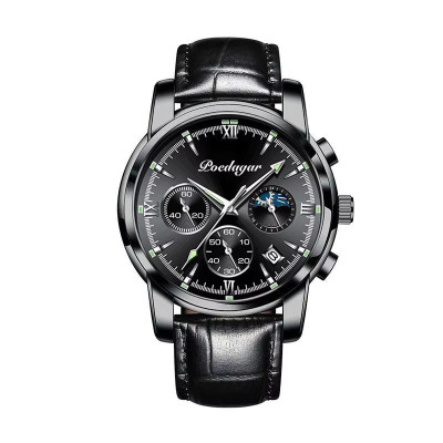 Poedagar 805 Luxury Men Watch Casual Waterproof Chronograph Luminous Date Man Wristwatch Sports Stainless Steel Men's Quartz Watches