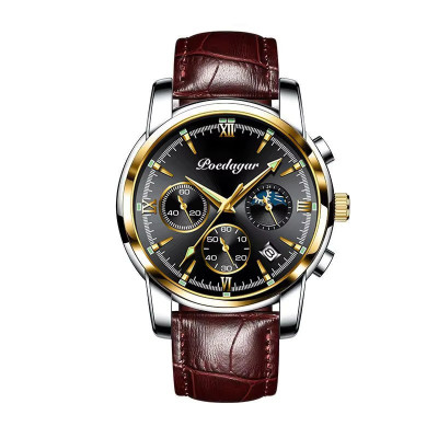 Poedagar 805 Luxury Men Watch Casual Waterproof Chronograph Luminous Date Man Wristwatch Sports Stainless Steel Men's Quartz Watches