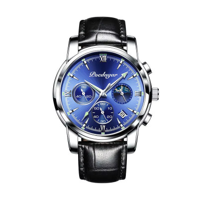 Poedagar 805 Luxury Men Watch Casual Waterproof Chronograph Luminous Date Man Wristwatch Sports Stainless Steel Men's Quartz Watches