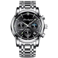Poedagar 805 Luxury Men Watch Casual Waterproof Chronograph Luminous Date Man Wristwatch Sports Stainless Steel Men's Quartz Watches