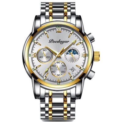 Poedagar 805 Luxury Men Watch Casual Waterproof Chronograph Luminous Date Man Wristwatch Sports Stainless Steel Men's Quartz Watches