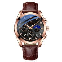Poedagar 806 Men Watch Sport Chronograph Fashion Date Quartz Wristwatch Top Luxury Waterproof Luminous Steel Band Watch