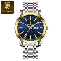 Poedagar 962 Waterproof Clock Stainless Steel  Analog Wrist Watch For Men