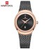 NAVIFORCE 5004 Women Watch Business Quartz Watch Lady Stainless Steel Top Brand Luxury Waterproof Female Wristwatch Girls Clock - Rose Gold Black