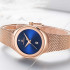 NAVIFORCE 5004 Women Watch Business Quartz Watch Lady Stainless Steel Top Brand Luxury Waterproof Female Wristwatch Girls Clock - RoseGold Blue