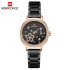 NAVIFORCE 5016 Women Watches Top Luxury Brand Ladies Quartz Watches Genuine Leather Watchband Casual Wrist Watches Gift For Girls - Black RoseGold