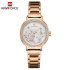 NAVIFORCE 5016 Women Watches Top Luxury Brand Ladies Quartz Watches Genuine Leather Watchband Casual Wrist Watches Gift For Girls - RoseGold White