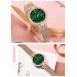 NAVIFORCE 5019 Luxury Brand Fashion Quartz Wristwatches Womens Charming Wrist with Thin Stainless Steel Bracelet Watch Clock Female - Rose Gold Green