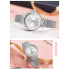 NAVIFORCE 5019 Luxury Brand Fashion Quartz Wristwatches Womens Charming Wrist with Thin Stainless Steel Bracelet Watch Clock Female - Silver White