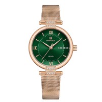 NAVIFORCE 5019 Luxury Brand Fashion Quartz Wristwatches Womens Charming Wrist with Thin Stainless Steel Bracelet Watch Clock Female
