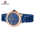 NAVIFORCE 5021 Classic Casual Stainless Steel Analog Watch For Women - Rose Gold Blue