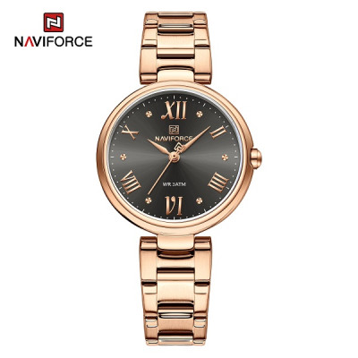 NAVIFORCE 5030 Original New Stainless Steel Analog Sparkling Women Elegance Quartz Watch