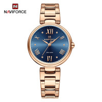 NAVIFORCE 5030 Original New Stainless Steel Analog Sparkling Women Elegance Quartz Watch