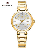 NAVIFORCE 5033 Women WatchTop Luxury Brand Quartz Lady Wristwatch Fashion Stainless Steel Bracelet Female Girl Clock