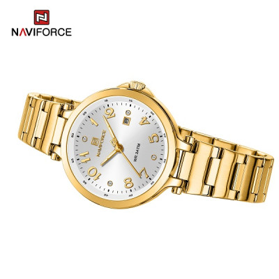 NAVIFORCE 5033 Women WatchTop Luxury Brand Quartz Lady Wristwatch Fashion Stainless Steel Bracelet Female Girl Clock