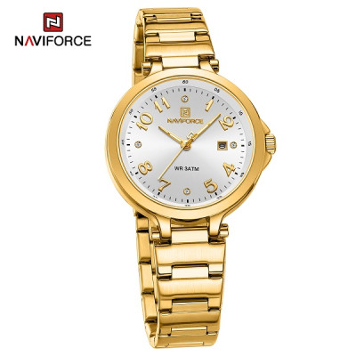 NAVIFORCE 5033 Women WatchTop Luxury Brand Quartz Lady Wristwatch Fashion Stainless Steel Bracelet Female Girl Clock