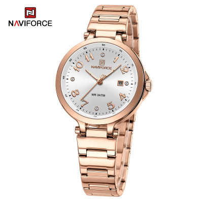 NAVIFORCE 5033 Women WatchTop Luxury Brand Quartz Lady Wristwatch Fashion Stainless Steel Bracelet Female Girl Clock