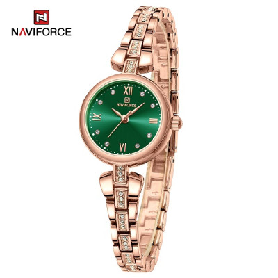 NAVIFORCE 5034 New Simple Luxury Watch for Women Casual Ladies Zinc Alloy Bracelet Band High Quality Female Quartz Wrist Watch