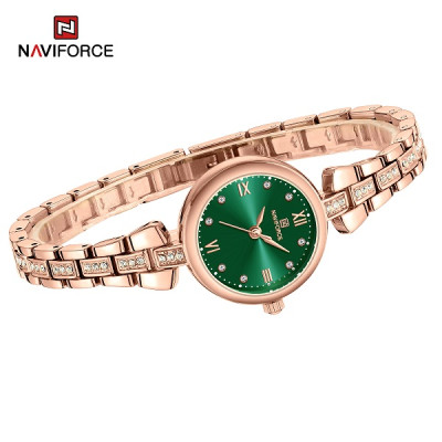 NAVIFORCE 5034 New Simple Luxury Watch for Women Casual Ladies Zinc Alloy Bracelet Band High Quality Female Quartz Wrist Watch