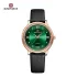 NAVIFORCE NF5036 Women's Luxury Leather Watch - Rose Gold Green Black Belt