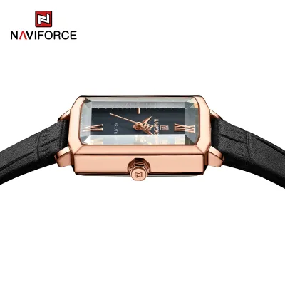 NAVIFORCE 5039 New Elegant Wild Women's Wrist Watch Trend Casual Ladies Bracelet Shock Resistant Creative Square Case Female Watches