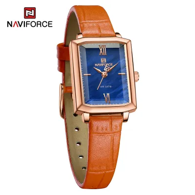 NAVIFORCE 5039 New Elegant Wild Women's Wrist Watch Trend Casual Ladies Bracelet Shock Resistant Creative Square Case Female Watches