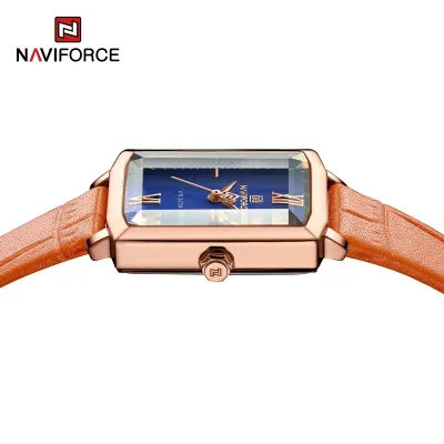 NAVIFORCE 5039 New Elegant Wild Women's Wrist Watch Trend Casual Ladies Bracelet Shock Resistant Creative Square Case Female Watches