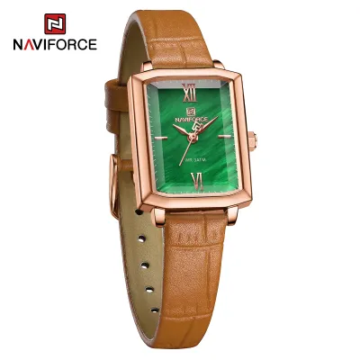 NAVIFORCE 5039 New Elegant Wild Women's Wrist Watch Trend Casual Ladies Bracelet Shock Resistant Creative Square Case Female Watches