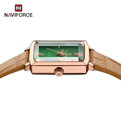 NAVIFORCE 5039 New Elegant Wild Women's Wrist Watch Trend Casual Ladies Bracelet Shock Resistant Creative Square Case Female Watches