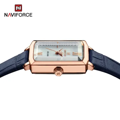 NAVIFORCE 5039 New Elegant Wild Women's Wrist Watch Trend Casual Ladies Bracelet Shock Resistant Creative Square Case Female Watches