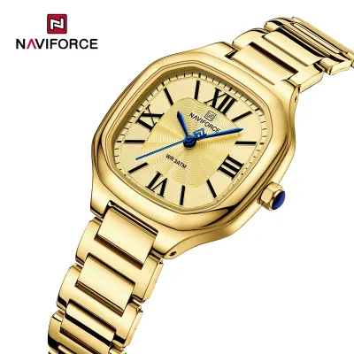 NAVIFORCE 5042 New Women Watch Quartz Waterproof Top Luxury Brand Lady Wristwatch Steel Bracelet Original Female Girl Clock Gift