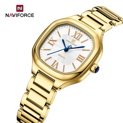 NAVIFORCE 5042 New Women Watch Quartz Waterproof Top Luxury Brand Lady Wristwatch Steel Bracelet Original Female Girl Clock Gift