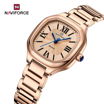 NAVIFORCE 5042 New Women Watch Quartz Waterproof Top Luxury Brand Lady Wristwatch Steel Bracelet Original Female Girl Clock Gift
