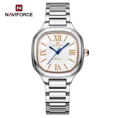 NAVIFORCE 5042 New Women Watch Quartz Waterproof Top Luxury Brand Lady Wristwatch Steel Bracelet Original Female Girl Clock Gift