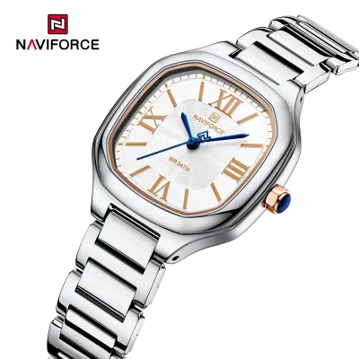 NAVIFORCE 5042 New Women Watch Quartz Waterproof Top Luxury Brand Lady Wristwatch Steel Bracelet Original Female Girl Clock Gift