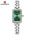 NAVIFORCE 5043F Womenâ€™s Square Dial Watch Waterproof Steel Strap Quartz Chronograph Retro and Versatile Fashion Watch
