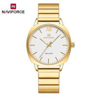 NAVIFORCE 5044 New Women Watch Quartz Waterproof Top Luxury Brand Lady Wristwatch Steel Bracelet Original Female Girl Clock Gift
