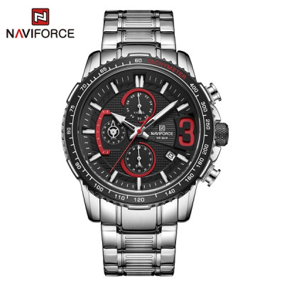 NAVIFORCE NF8017 Men Watch Luxury Stainless Steel Business Wristwatch Fashion Waterproof Sport
