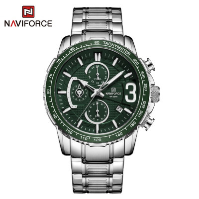 NAVIFORCE NF8017 Men Watch Luxury Stainless Steel Business Wristwatch Fashion Waterproof Sport