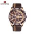 NAVIFORCE NF8018 Men's Sports Watch Men's Leather Chronograph luxury brand Water Resistant