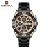 NAVIFORCE NF8018 Men's Sports Watch Men's Stainless Steel Chronograph luxury brand Water Resistant