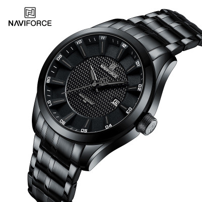 NAVIFORCE 8032 Men's Watch Business Waterproof Quartz Male Wristwach Stainless Steel High Quality Man Clock