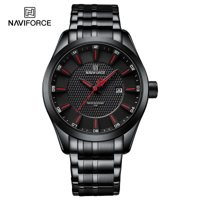 NAVIFORCE 8032 Men's Watch Business Waterproof Quartz Male Wristwach Stainless Steel High Quality Man Clock