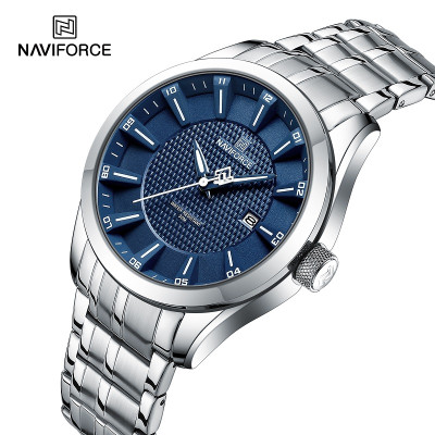 NAVIFORCE 8032 Men's Watch Business Waterproof Quartz Male Wristwach Stainless Steel High Quality Man Clock